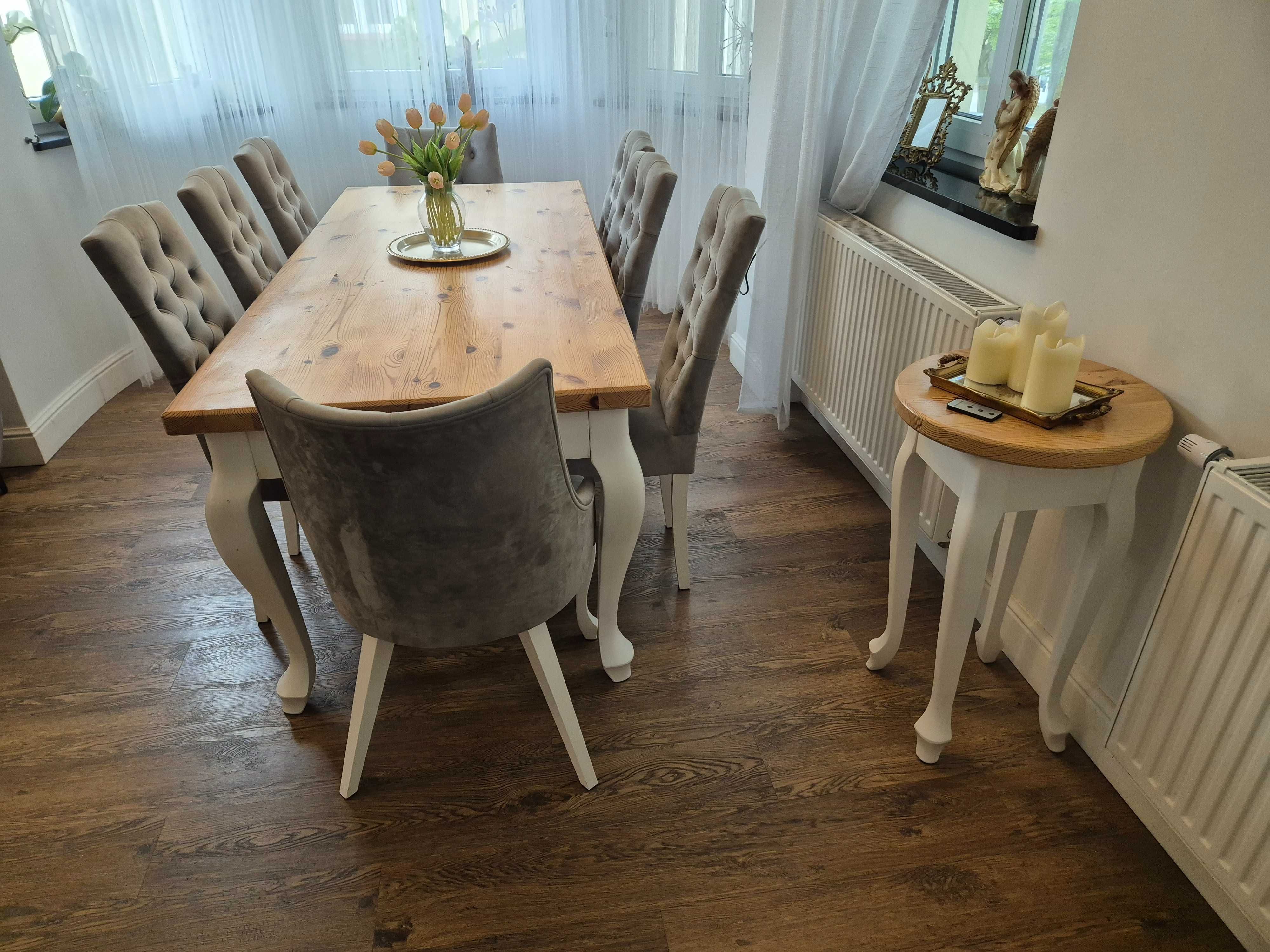 stół z drewna sosna blat 90x200 nogi ludwik drewniany