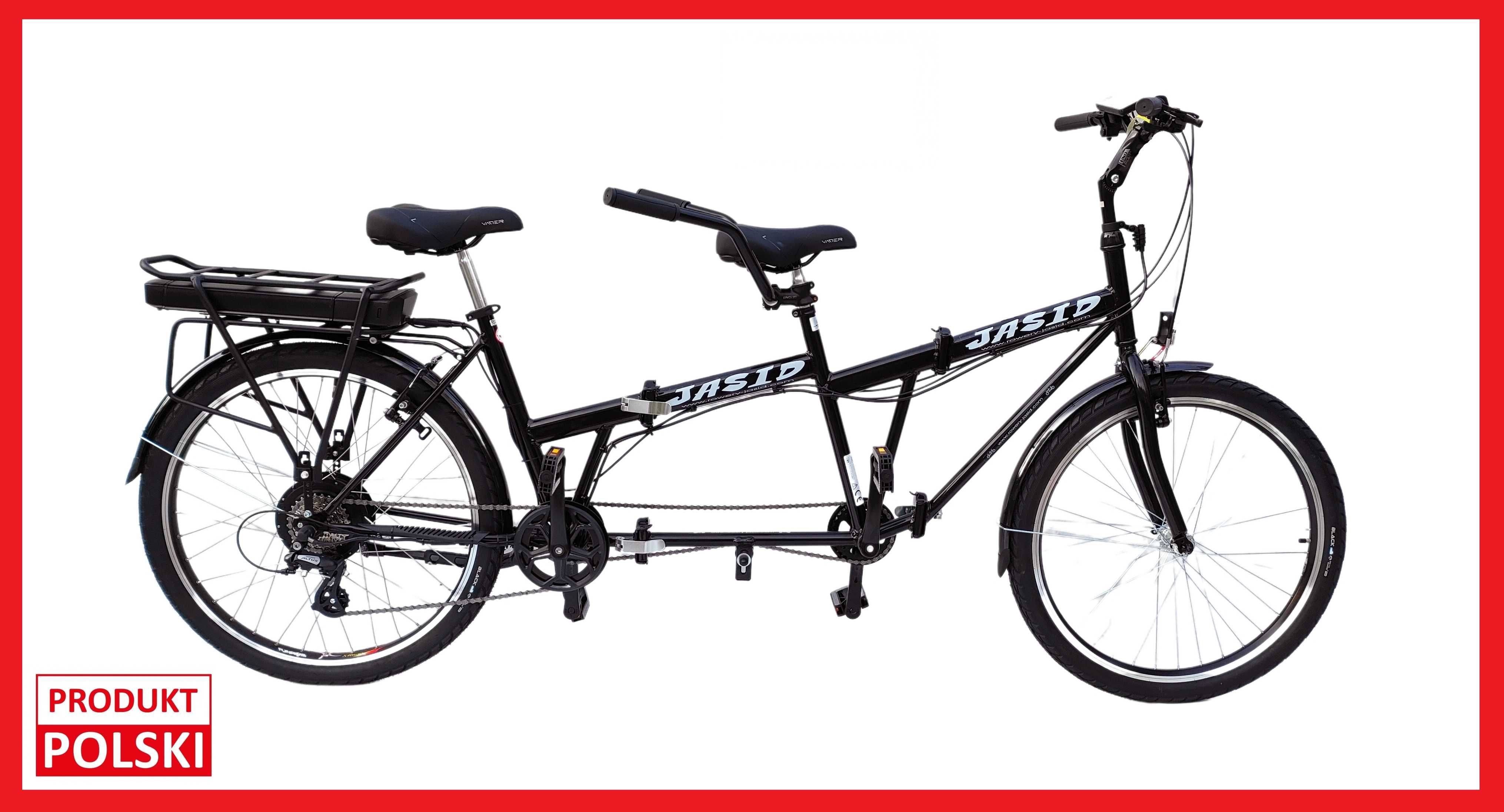 Rower tandem Jasid Składany PREMIUM 26' elektryczny 250W + 10 AH NOWY