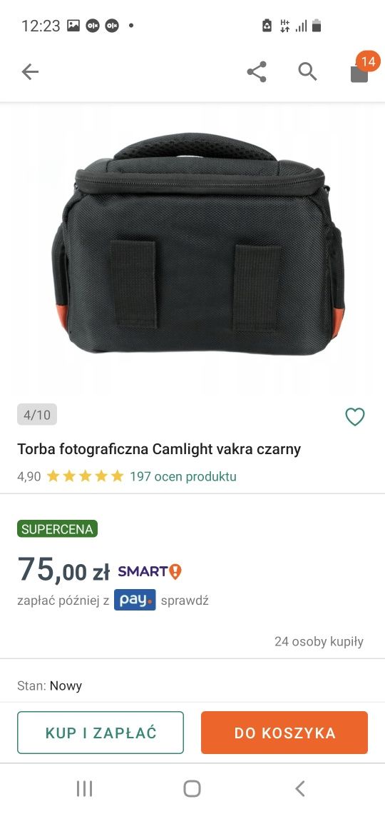 Sprzedam torbę na aparat , nie używana