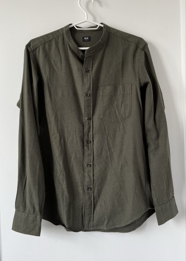 Uniqlo męska koszula khaki ze stójką