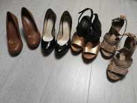 Zestaw butów 36 sandały, półbuty, szpilki