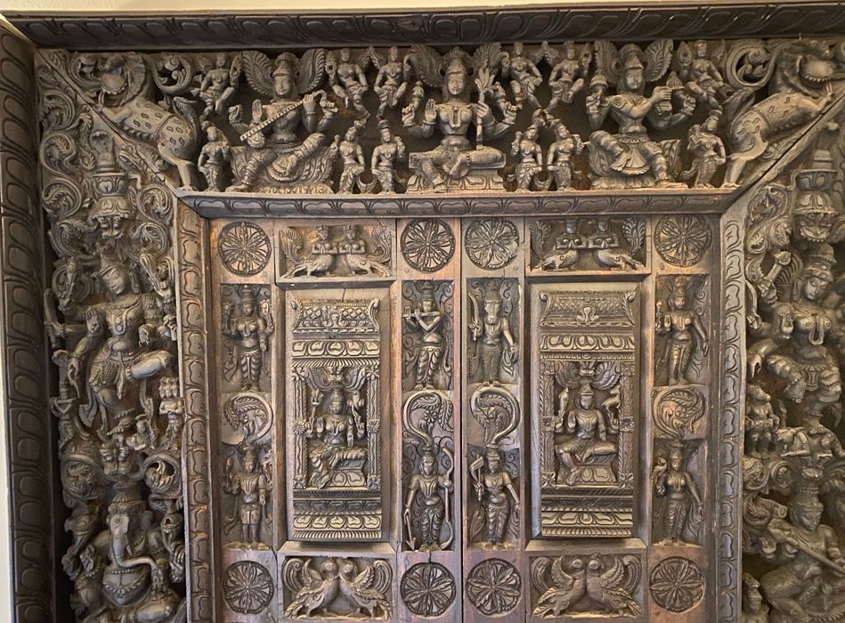 Antiga e rara porta Indiana