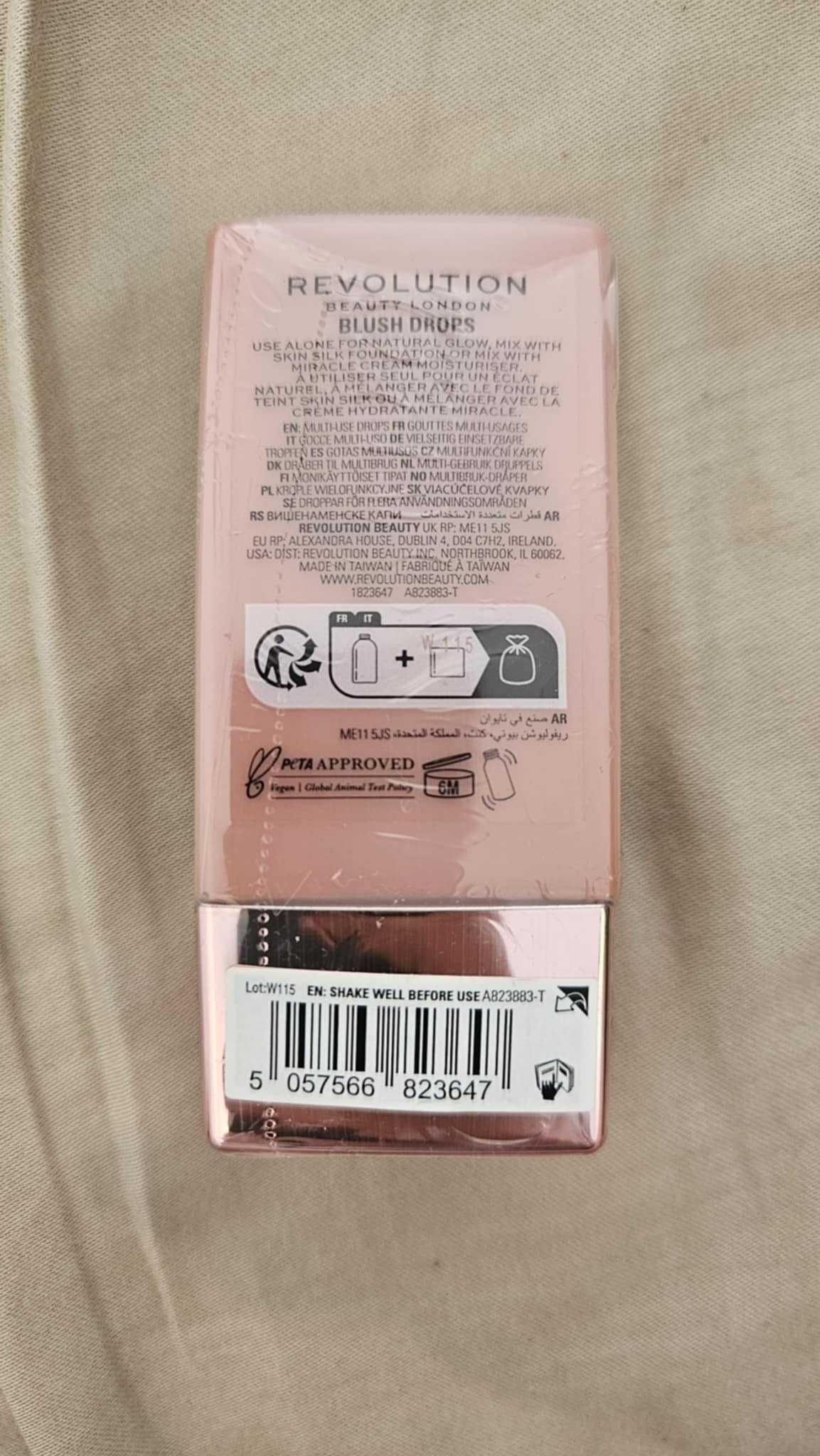 Makeup Revolution Bright Light Blush Drops róż w płynie Rosie Pink