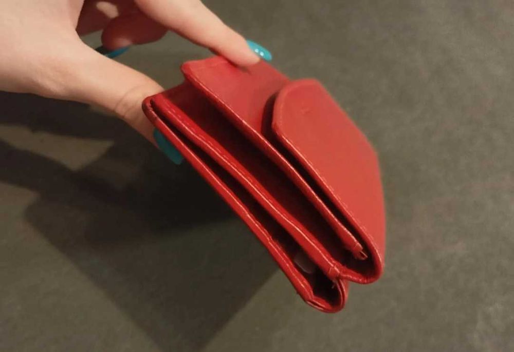 SKÓRA portfel damski czerwony Red King