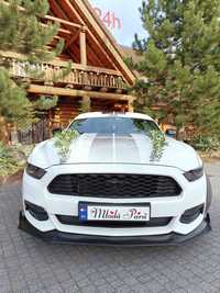 Auto pojazd samochód do ślubu Ford Mustang V6 biały