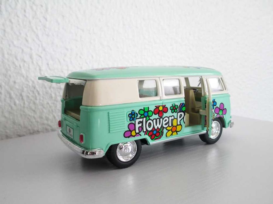 Miniatura carrinha VW Flower Power