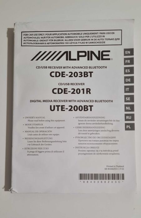 Auto-rádio Alpine UTE-200BT em caixa c/ novo, tem Bluetooth