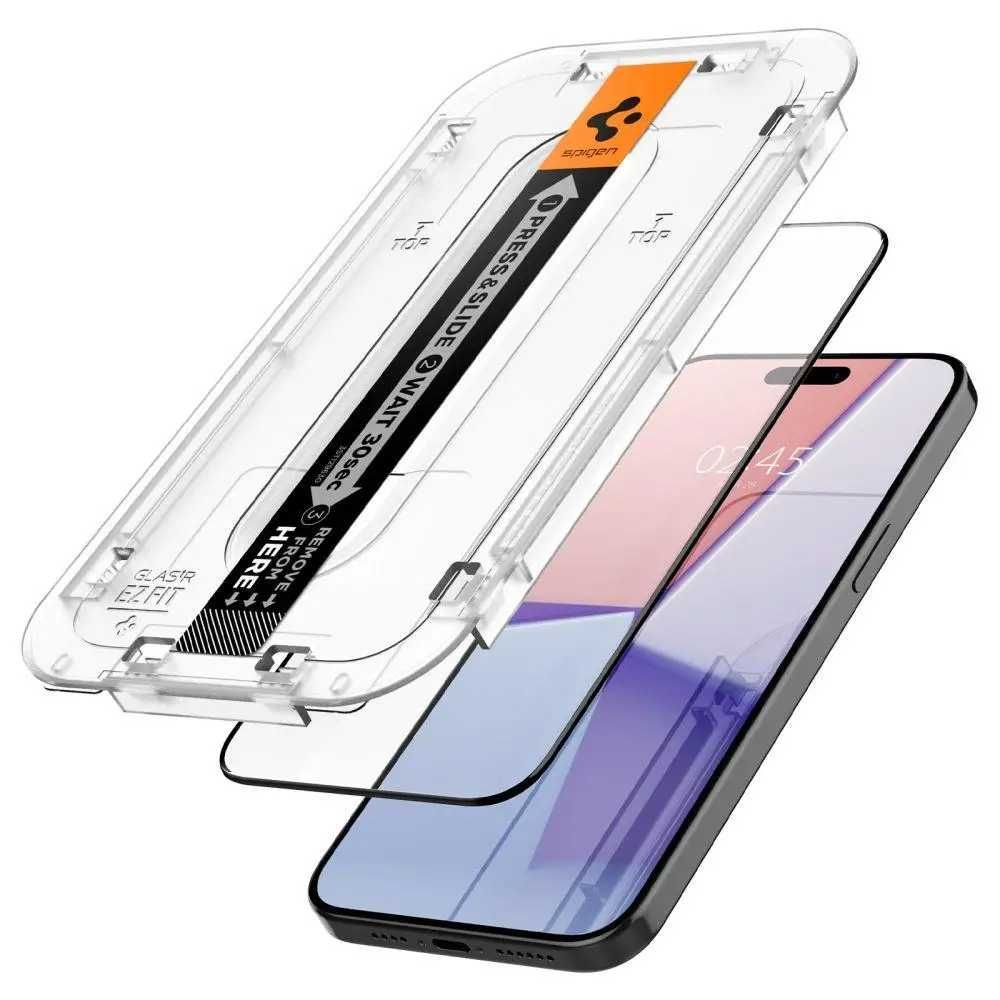 Защитное стекло Spigen Glas.tR EZ FIT Full Cover для iPhone 15 Pro Max