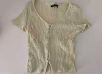 Limonkowy / pastelowy top / croptop L