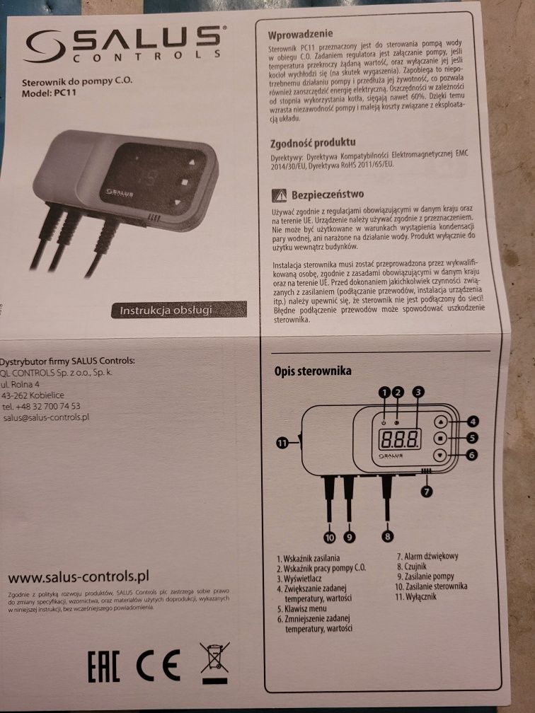 Pompa obiegowa c. o. wraz ze sterownikiem salus