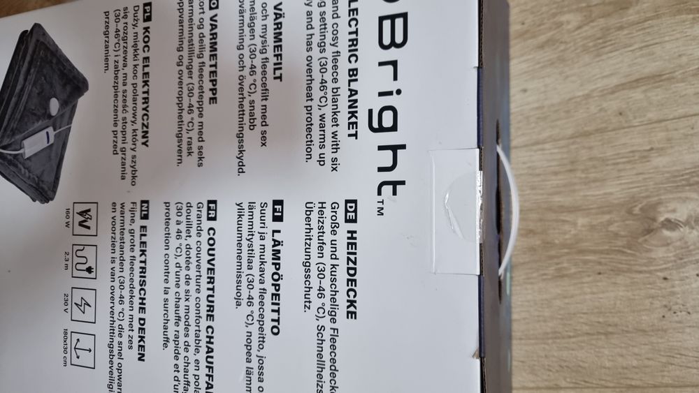 Nowy koc elektryczny Bright 180×130 cm – idealny na jesień i zimę