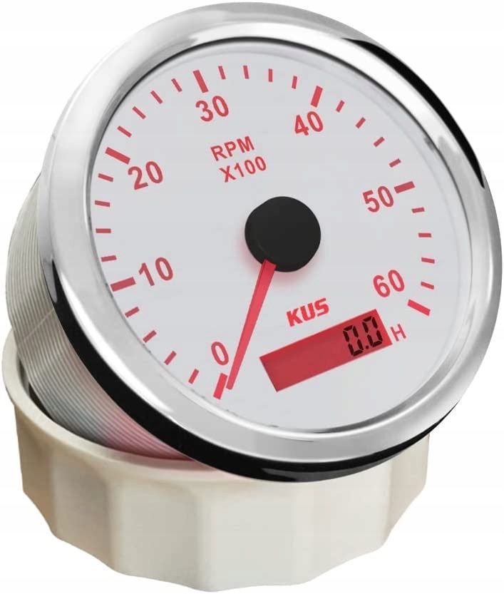 Obrotomierz z licznikiem motogodzin KUS 6000RPM 85 mm 12V 24V