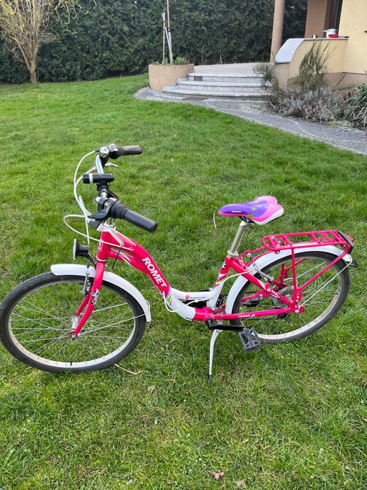 Rower dziecięcy, dziewczęcy, rozmiar 13" PANDA 24 LUX różowy Romet