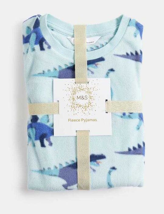 M&S COLLECTION Fleece Dinosaur Pyjamas Флисовая пижама, размер 7-8 лет