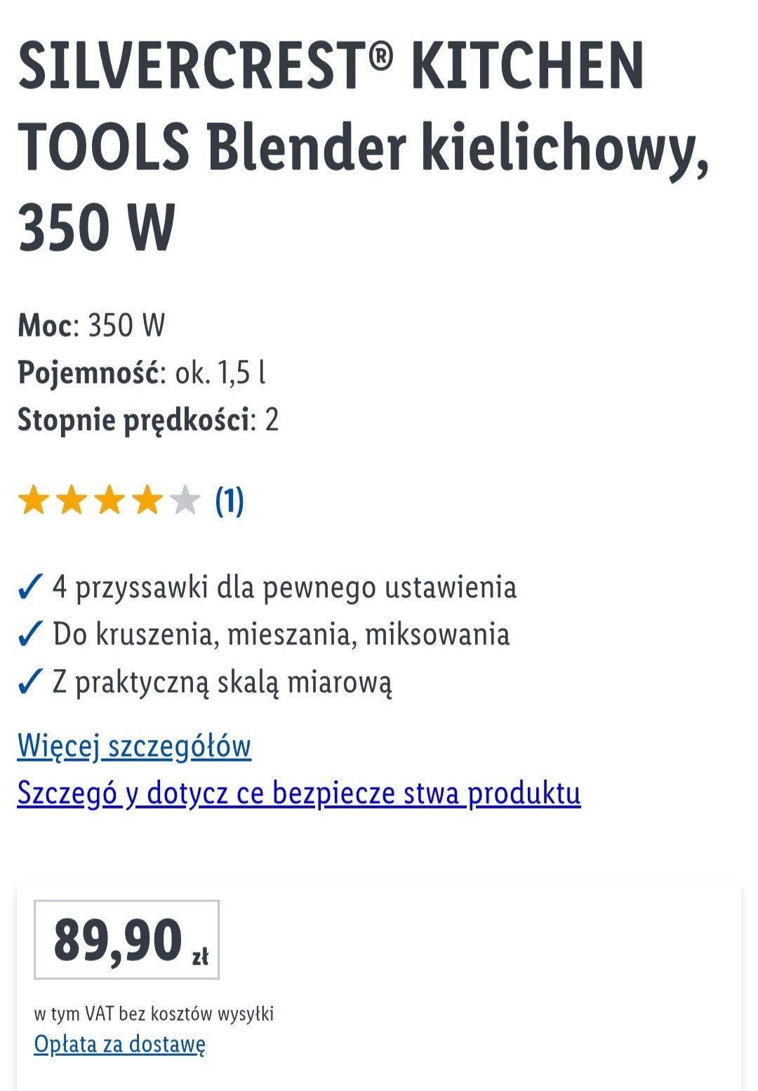 Blender kielichowy