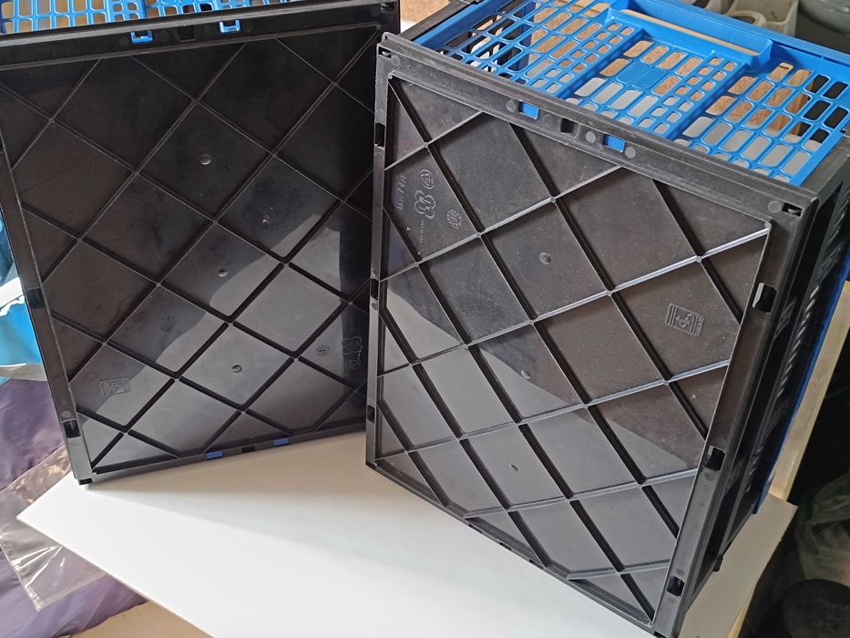 2 Caixotes Caixas de Plástico dobráveis