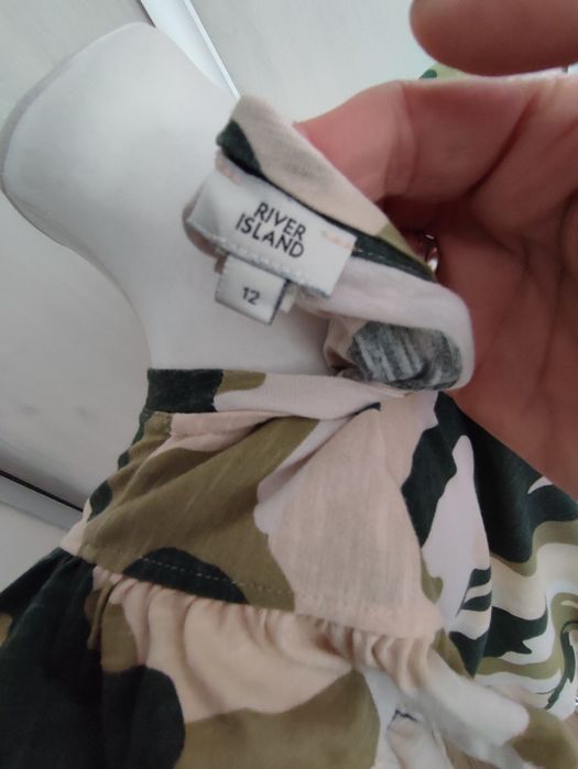 Bluzka damska zielono- beżowe more marki River island roz M