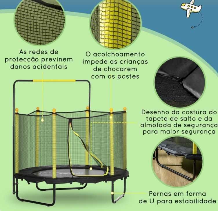 NOVO Trampolim interior e exterior