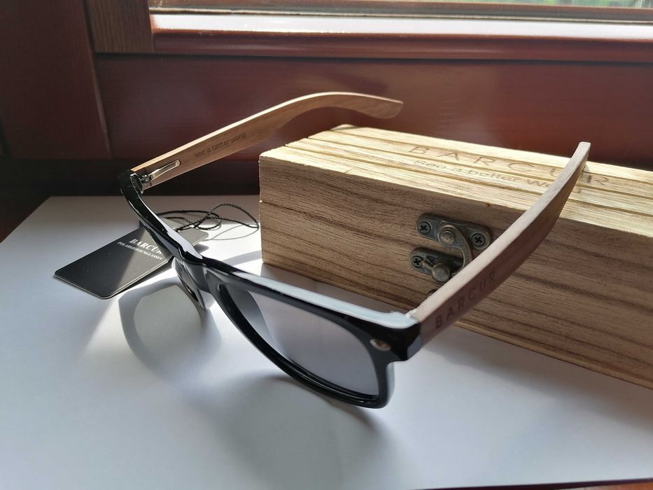 Okulary Przeciwsłoneczne Barcur Drewniane Orzech Włoski