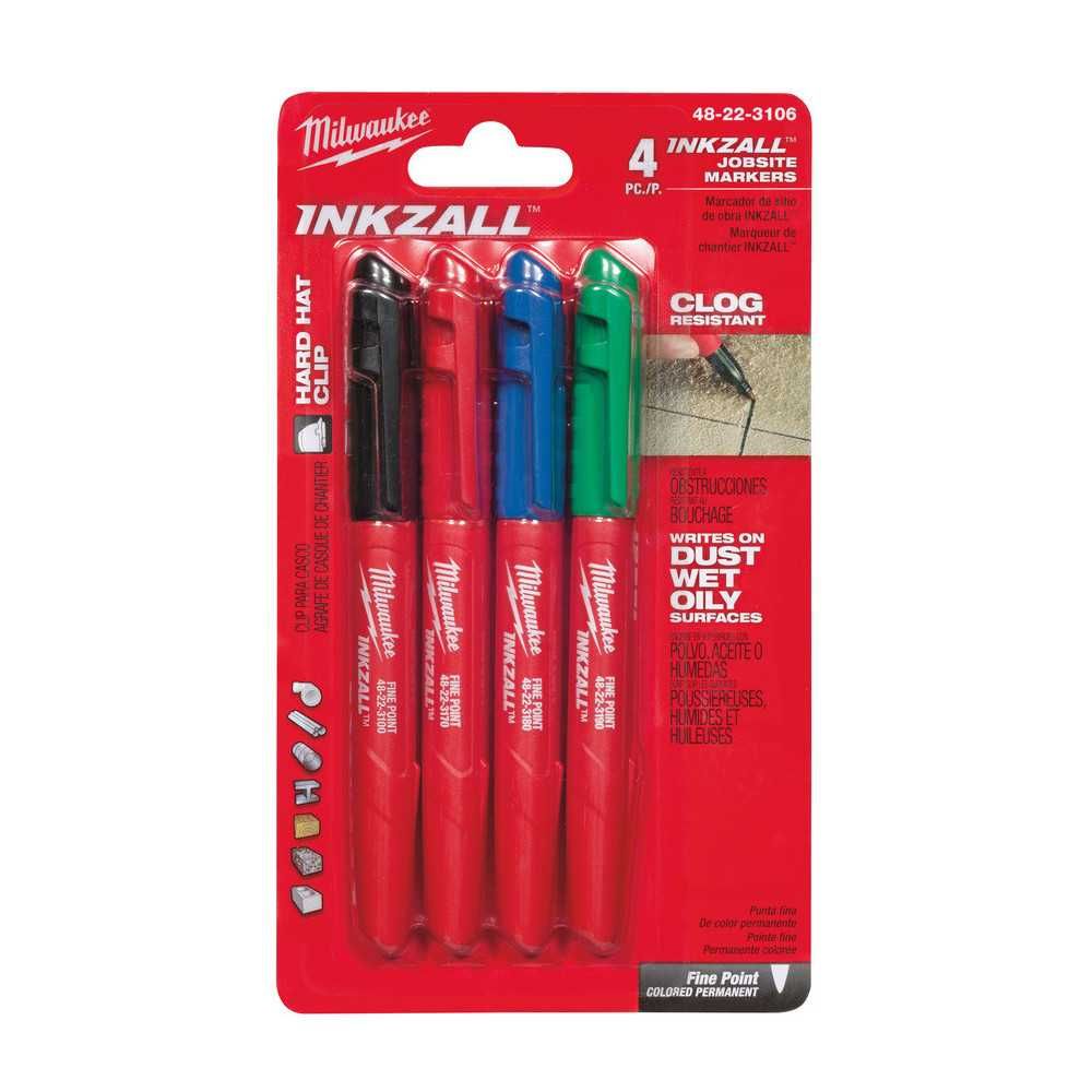 Набір маркерів Milwaukee InkZAll 4 шт