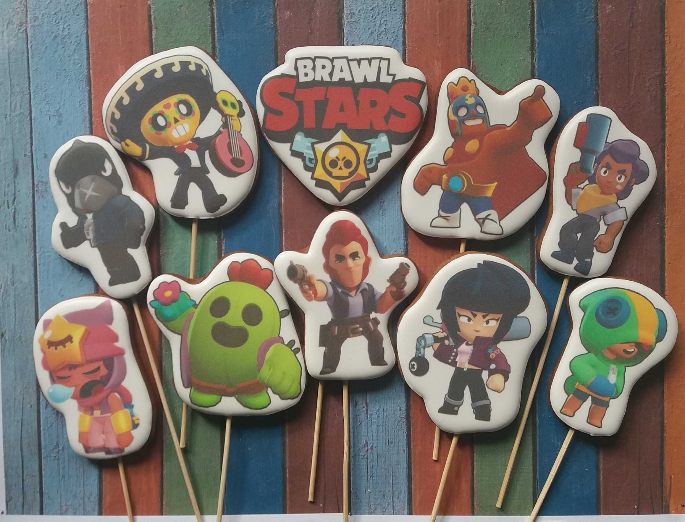 Пряники имбирные Minecraft Roblox Brawl Stars