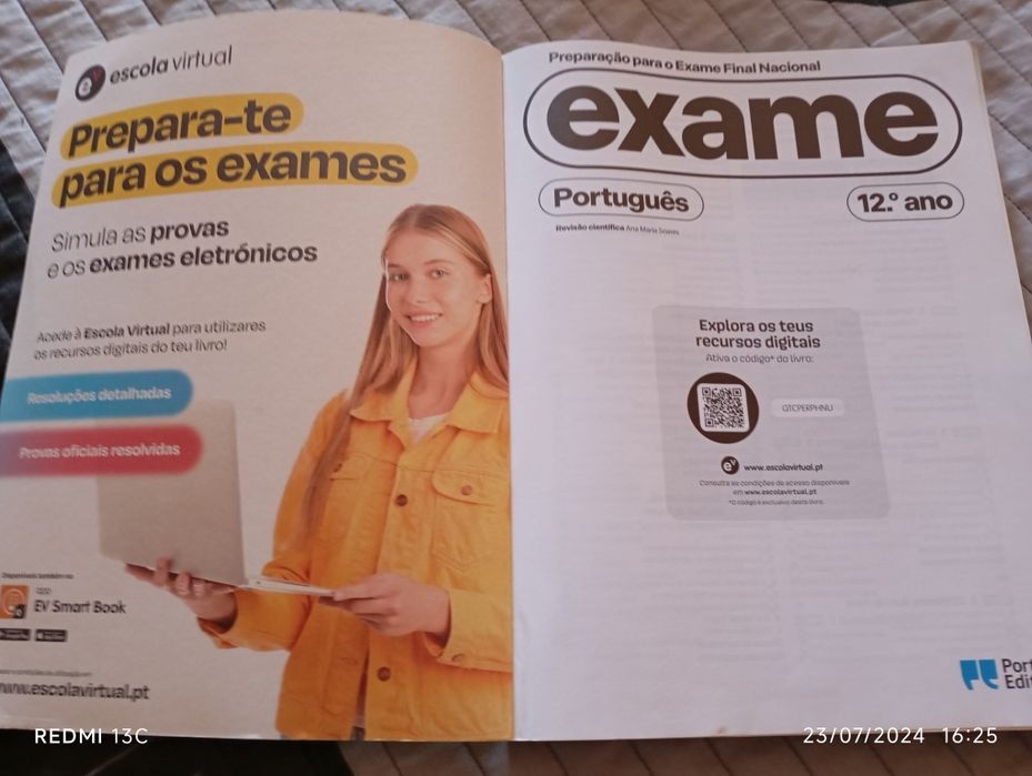 Livro de preparação para exame de português