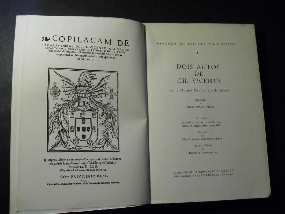 GIL VICENTE- DOIS AUTOS (O DE MOFINA MENDES E O DE ALMA)