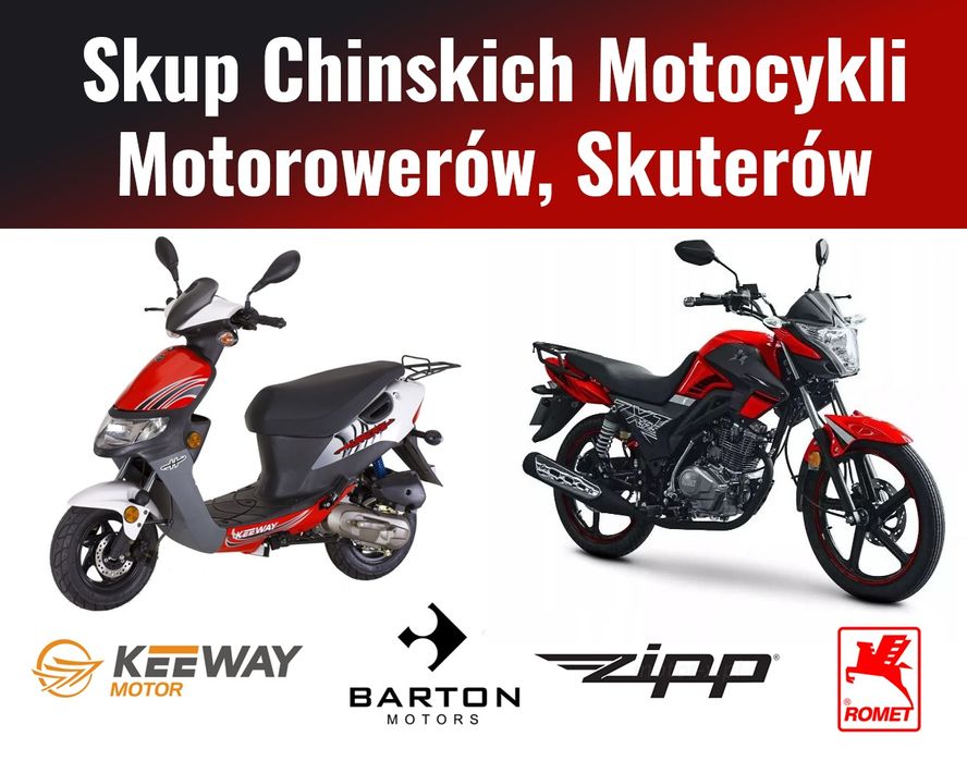 Skup wszystkich motocykli  skuterów także Chińskie ! PRZYJADE
