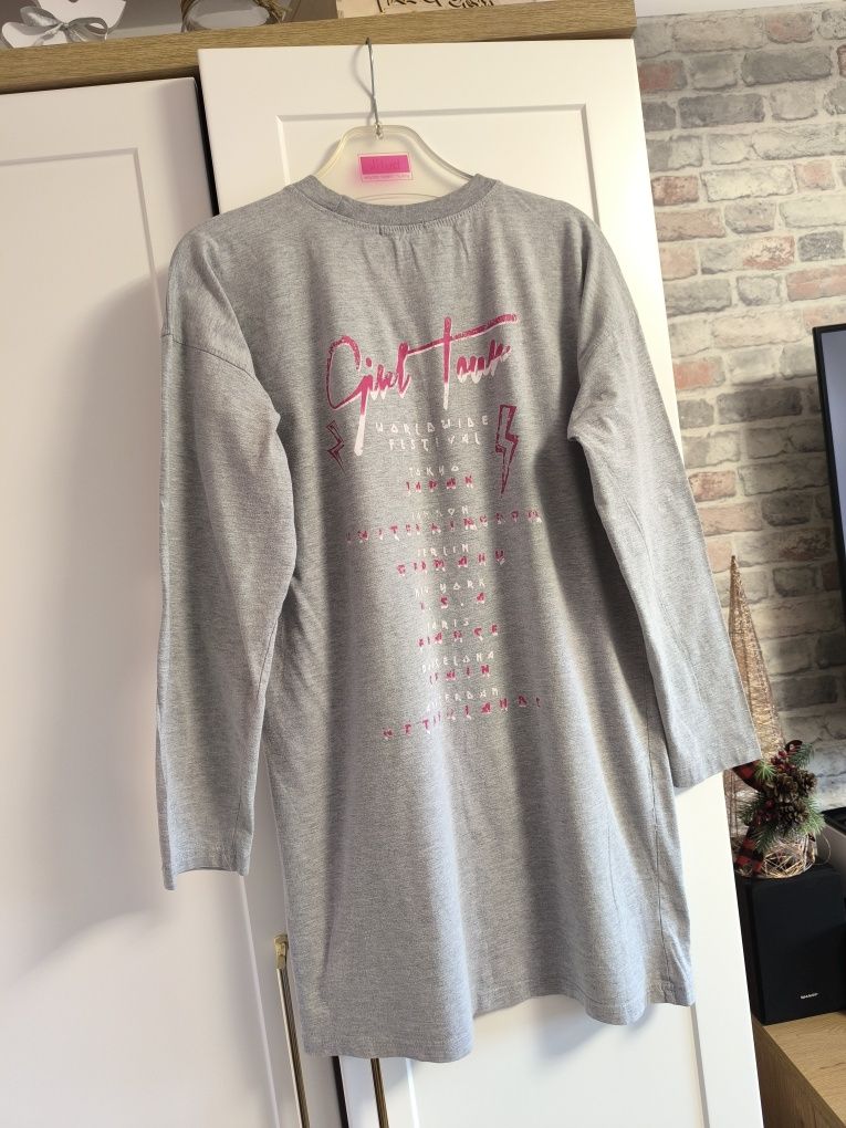Szara sukienka t-shirtowa Missguided r. L 40 bawełna