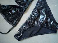 Czarny kostium kąpielowy bikini latex ml
