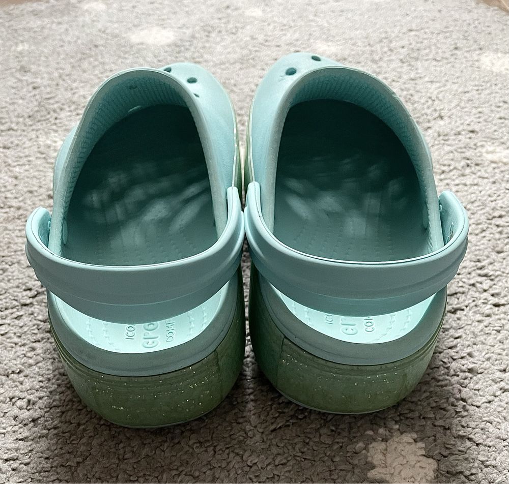 Buty klapki Crocs Crocband Platform Clog J/M3 W5 35 - 36 brokat