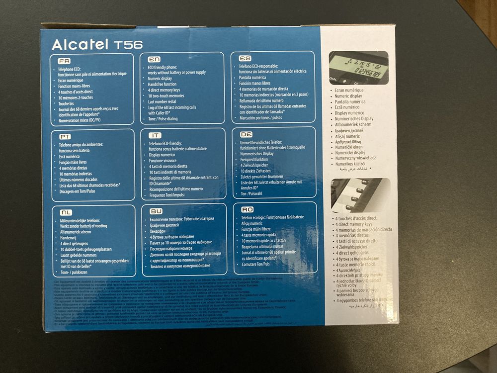 Telefone fixo ALCATEL T56 Preto, novo e embalado