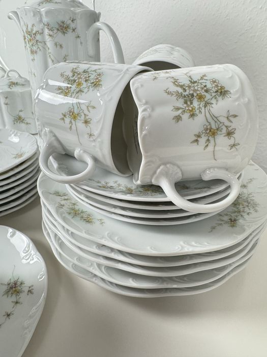 Duży serwis Rosenthal Monbijou Kwiaty - kawa herbata