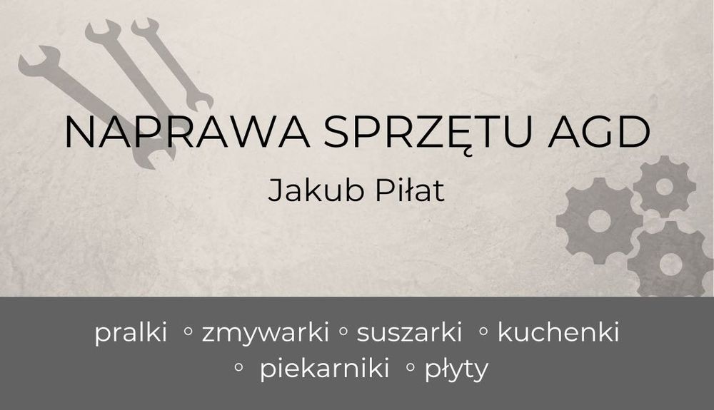 Naprawa Serwis Usługi Montaż Pralka Zmywarka Kuchnia Płyta