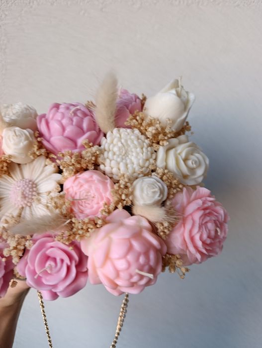 Flower box ze świec sojowych+topper