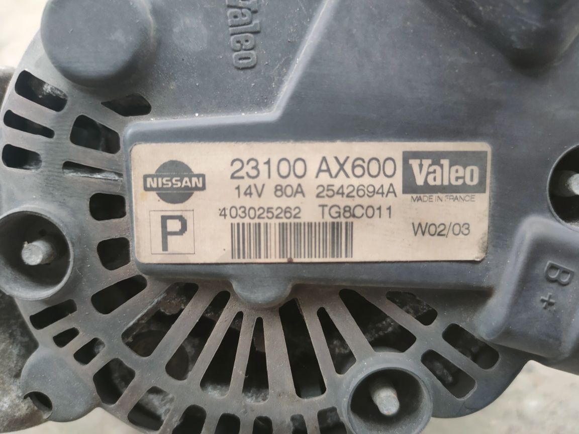 Częśći Nissan Micra 03r. 1.2 B alternator,cewka,komputer,pompa