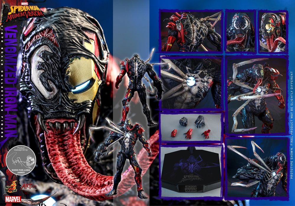 Фигурка 1/6 hot toys ac04 SPIDER-MAN Maximun VENOM VENOMIZED IRON MAN
