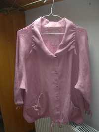 Жакет, пиджак, розовый, 100% лен, р 50-54, новый