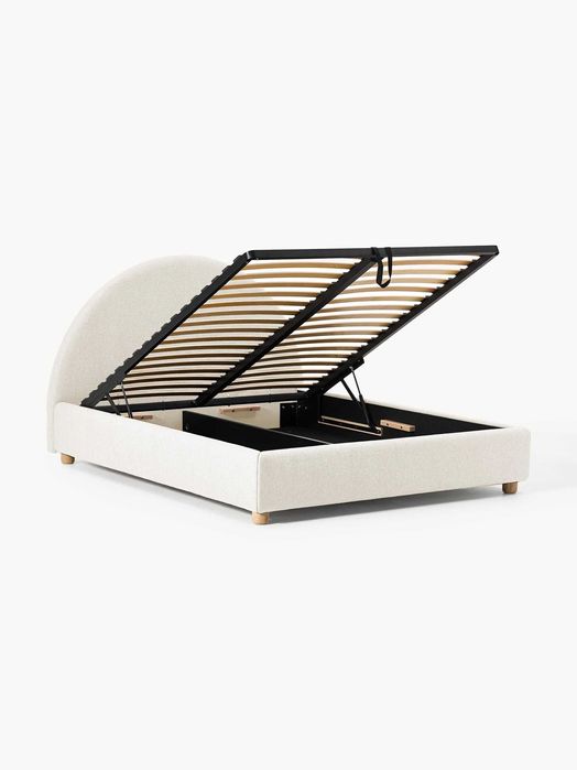 Łóżko tapicerowane z miejscem do przechowywania Ebba (Westwing)