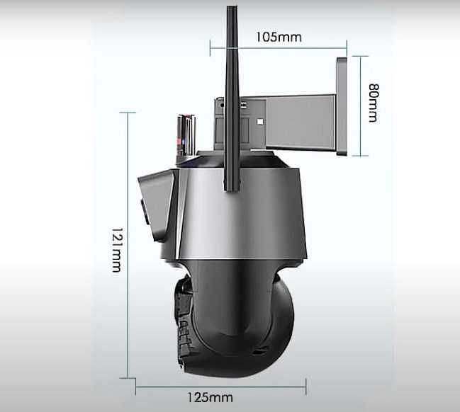 6MP камера вулична є сирена, зум, WIFI підключення