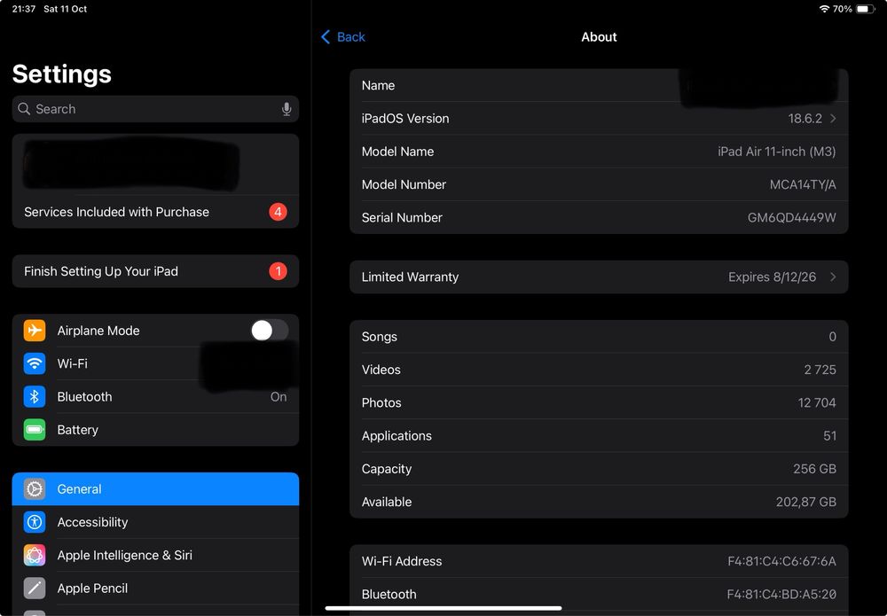 Novo: Ipad Air M3 11’ (2025) Wi-fi  256Gb + Magic Key board