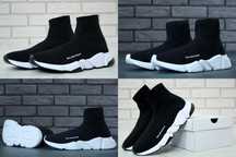 Кроссовки Balenciaga Speed Trainer Black White 36-45 Носки! Хит Весны!