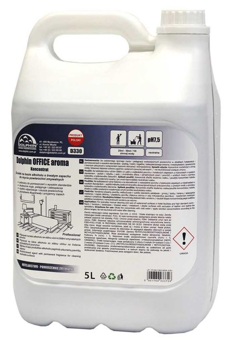 OFFICE AROMA pielęgnacja  mebli i posadzek 5L DOLPHIN