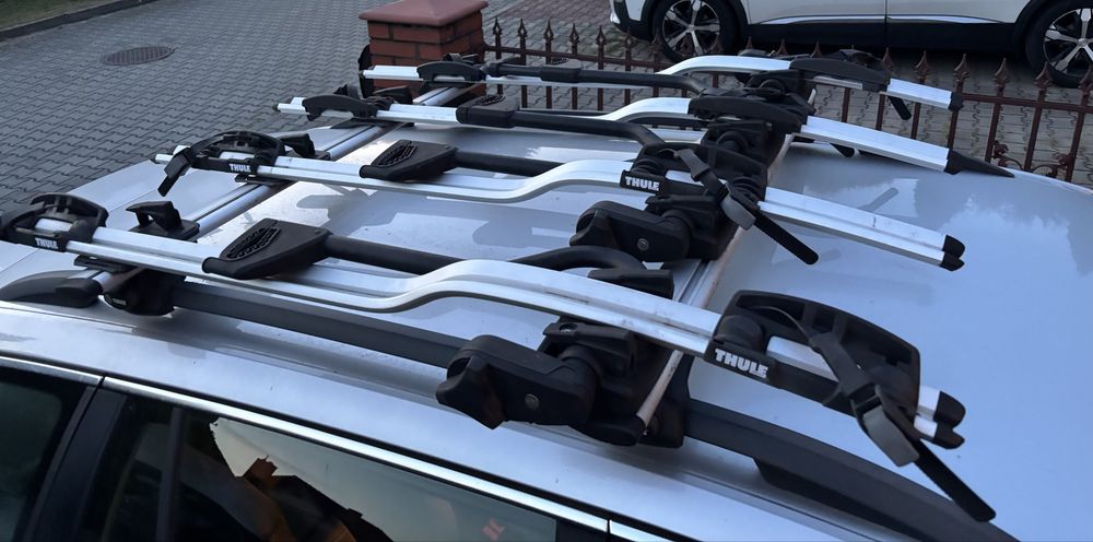 Thule 598 +wingbar  118 (z łapami) na 4 rowery  skoda octavia 3 kombi