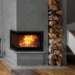 Kominki Kamko – wkład narożny Kratki Simple stalowy 6kW + zabudowa.