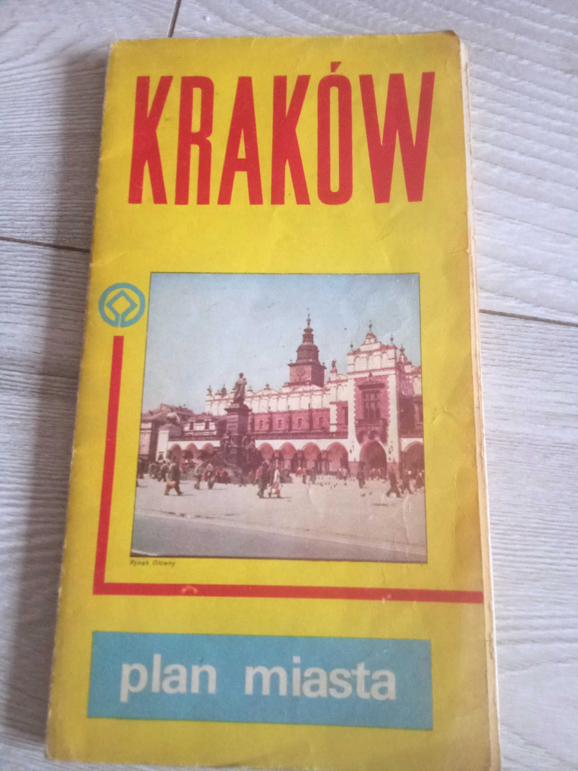 Mapa plan miasta Kraków PRL
