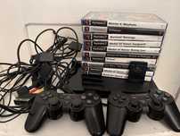PlayStation 2 + 2 pady + 10 gier