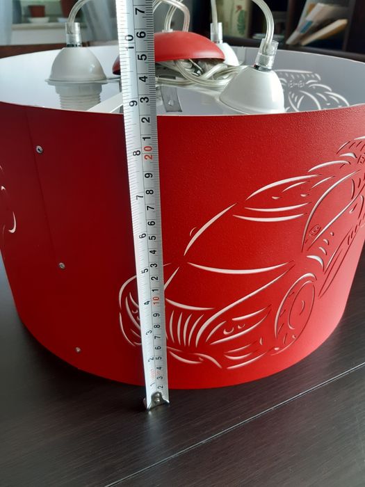 Żyrandol Lampa do pokoju dziecięcego,na sufit,zygzak mcqueen,Cars,auta