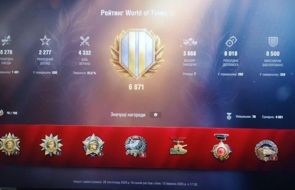 Продам акаунт World of tanks по гарній ціні