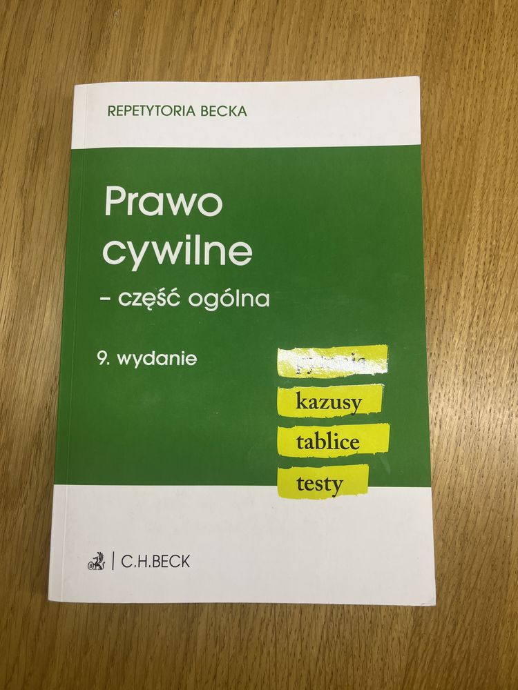 Prawo cywilne czesc ogolna repetytorium